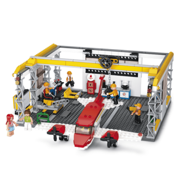 Sluban Brick Aviation Hangar M38-B0372. Lego compatible.