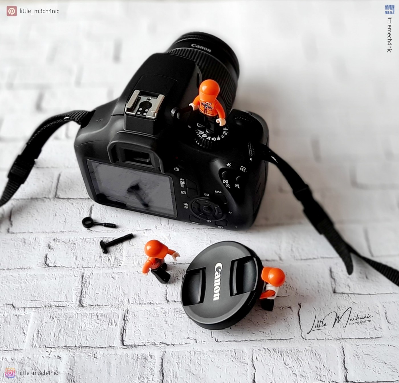 Image of Sluban minifigures little mechanic doing some maintenance work on a camera