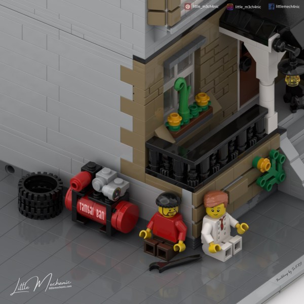 Image of 3D model render of custom lego tambal ban