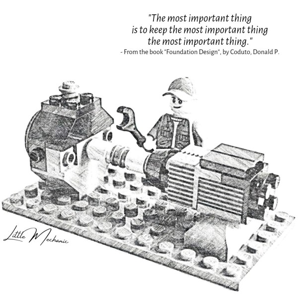 Image of centrifugal pump custom lego set with some quotes
