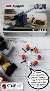 Image of sluban lego compatible bricks anti-tank gun m38-b0852