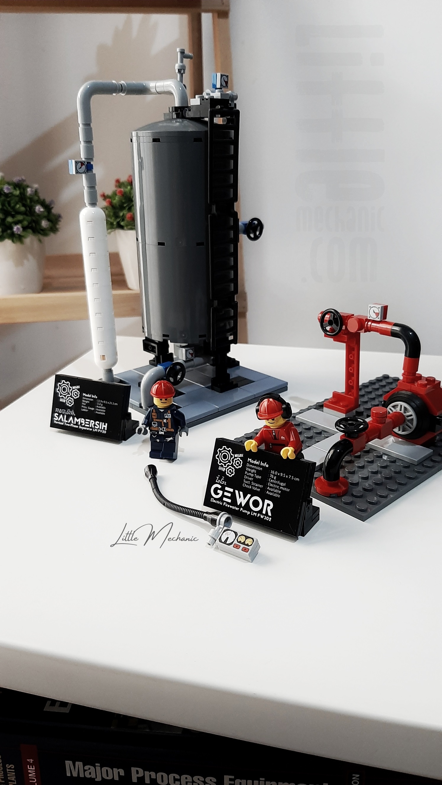Image of custom lego set moc vertical separator and firewater pump