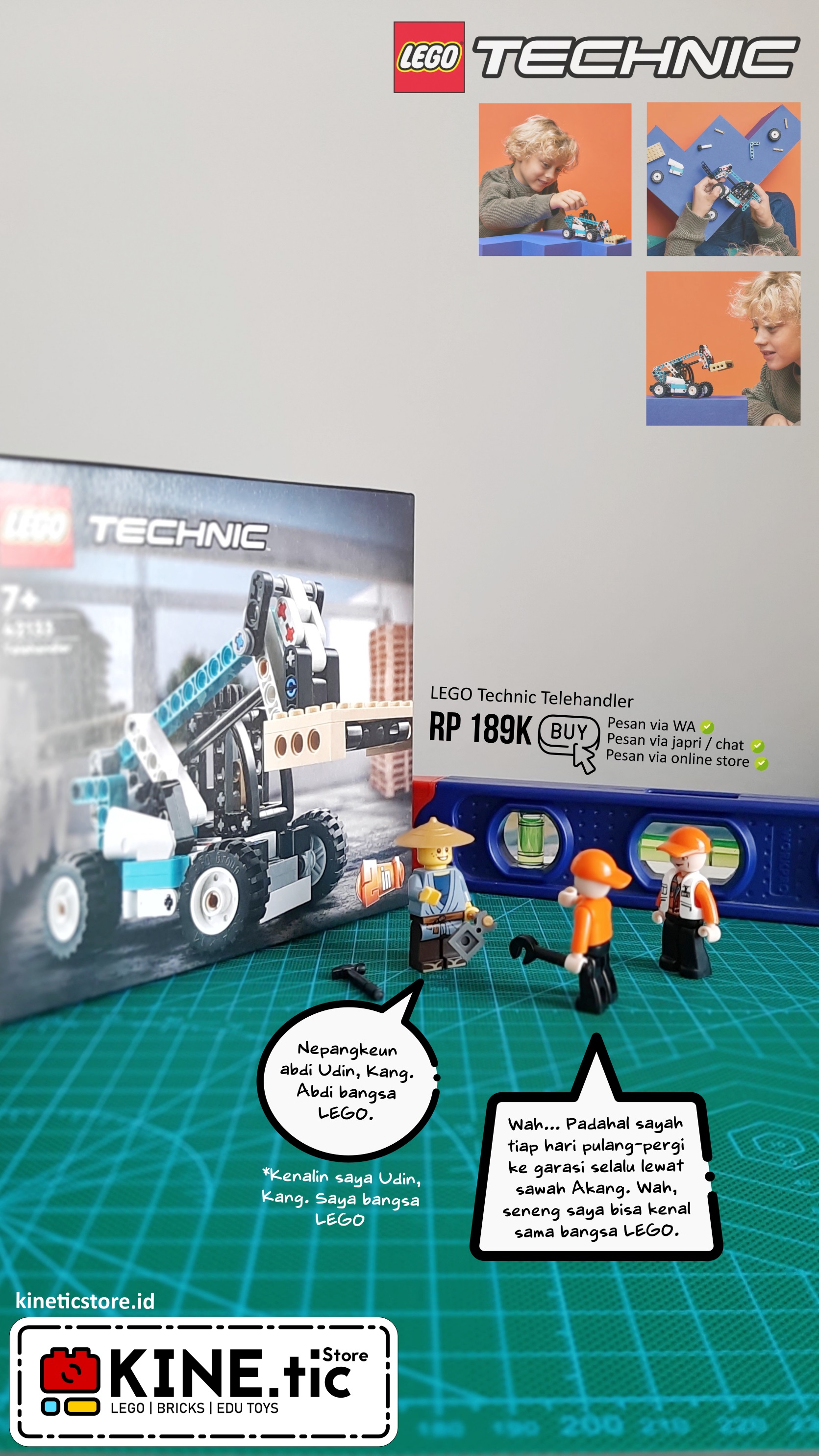 Image of lego technic telehandler 42133