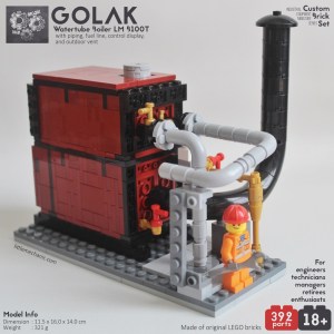 Image of watertube boiler custom lego set lm b100t