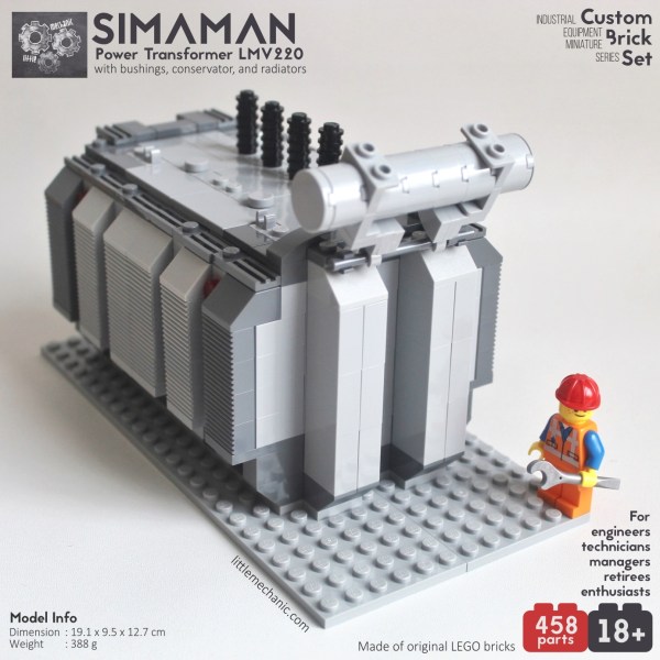 Image of power transformer custom lego set, simaman lmv220