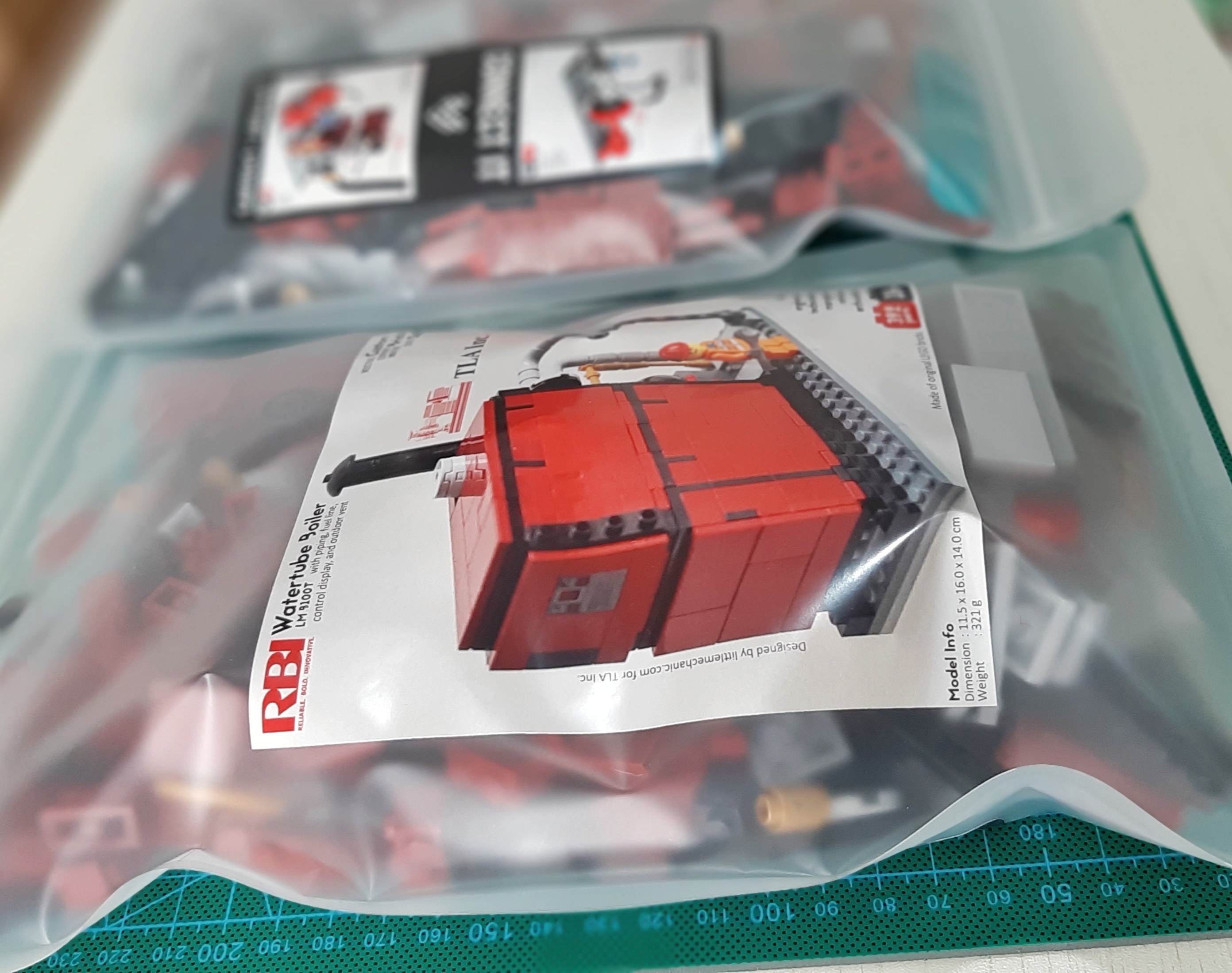 Image of water tube boiler system custom lego set lm b100t. Special project with TLA Inc.