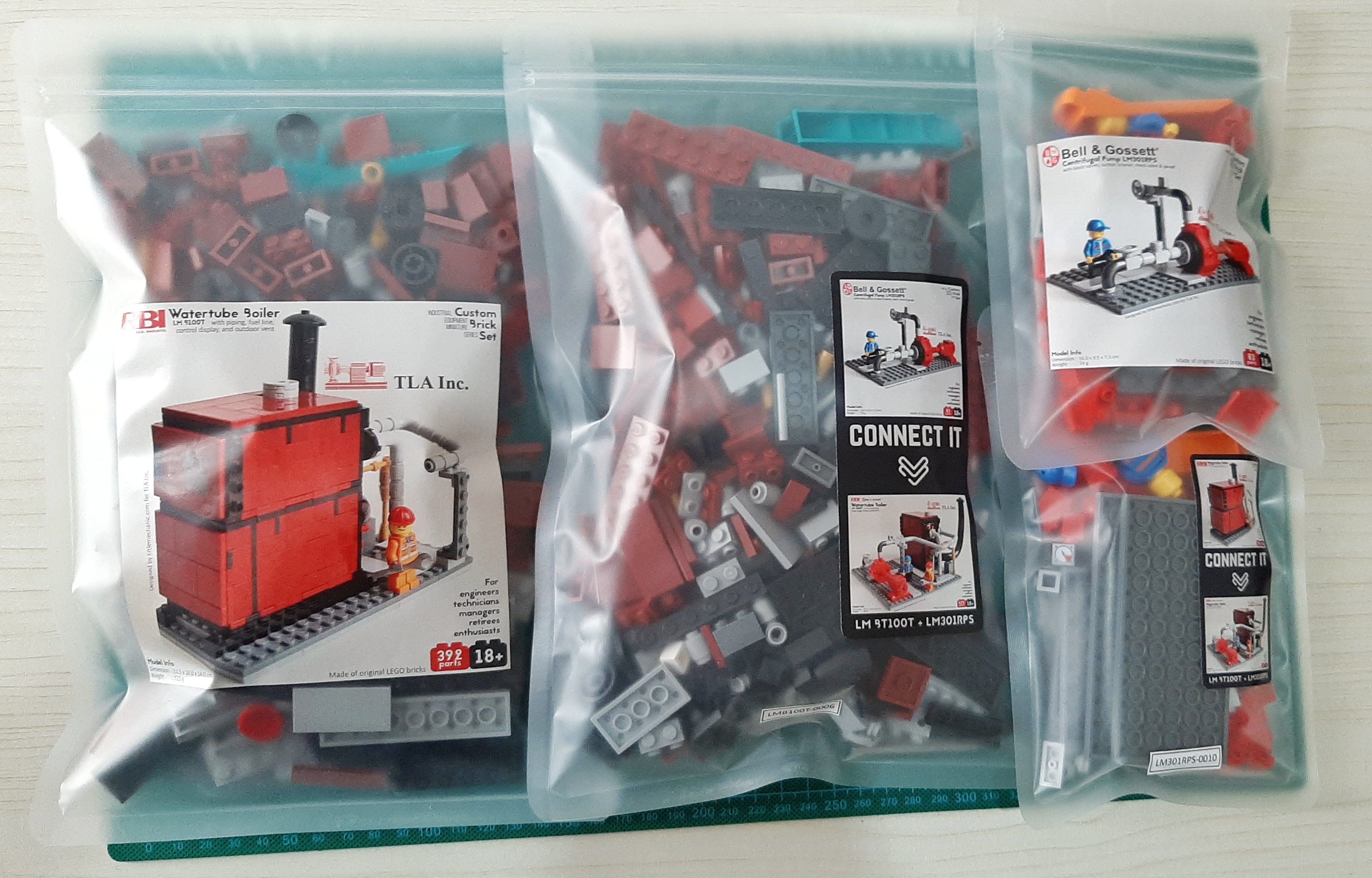 Image of water tube boiler system custom lego set lm b100t. Special project with TLA Inc.