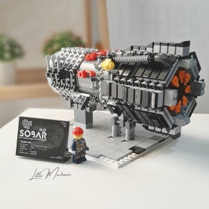 Image of gas turbine engine custom lego set