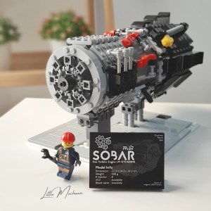 Image of gas turbine engine custom lego set