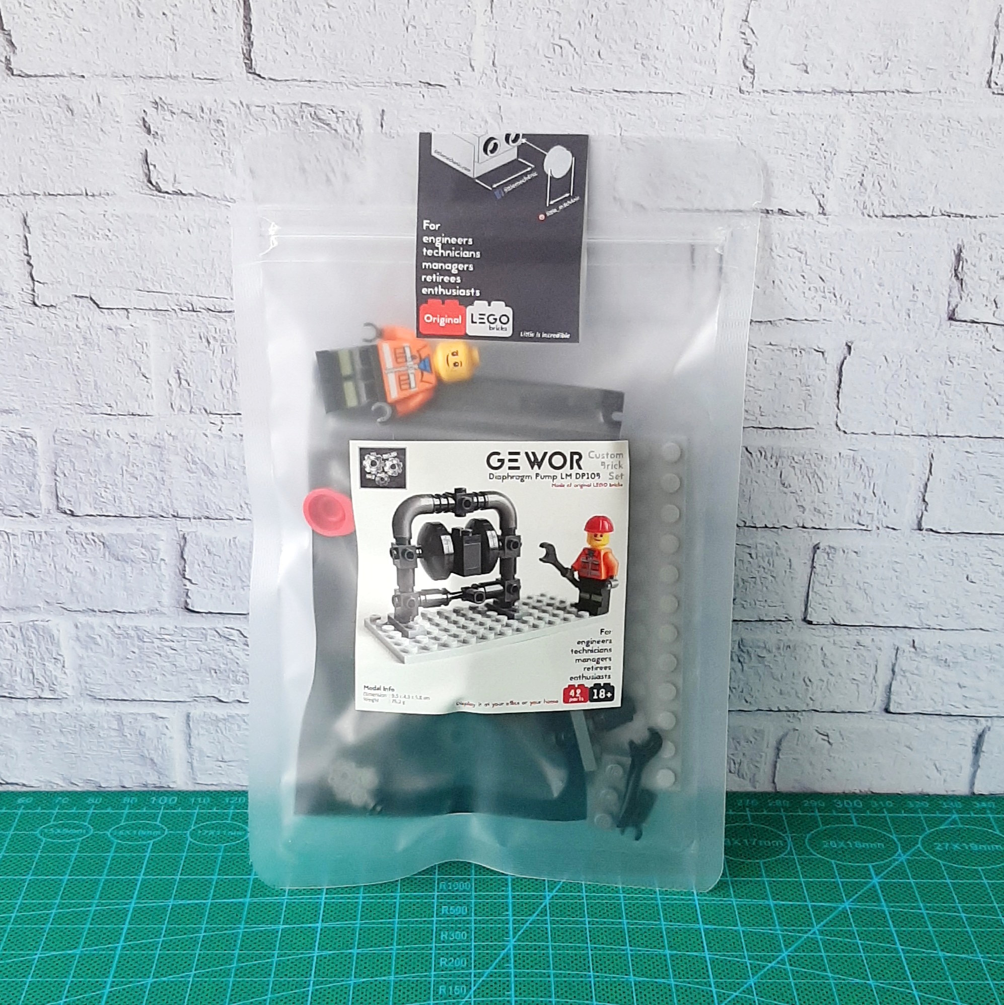 Image of diaphragm pump custom lego set