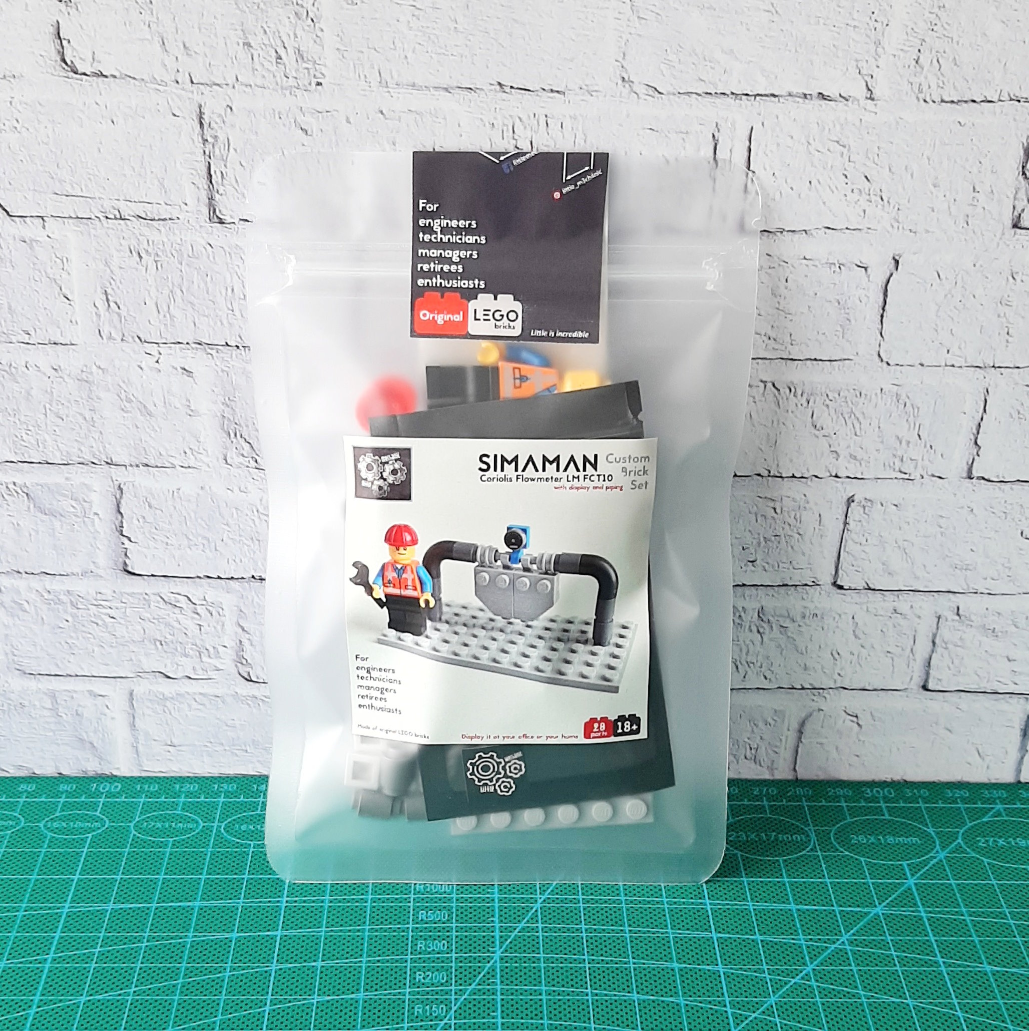 Image of coriolis flowmeter custom lego set