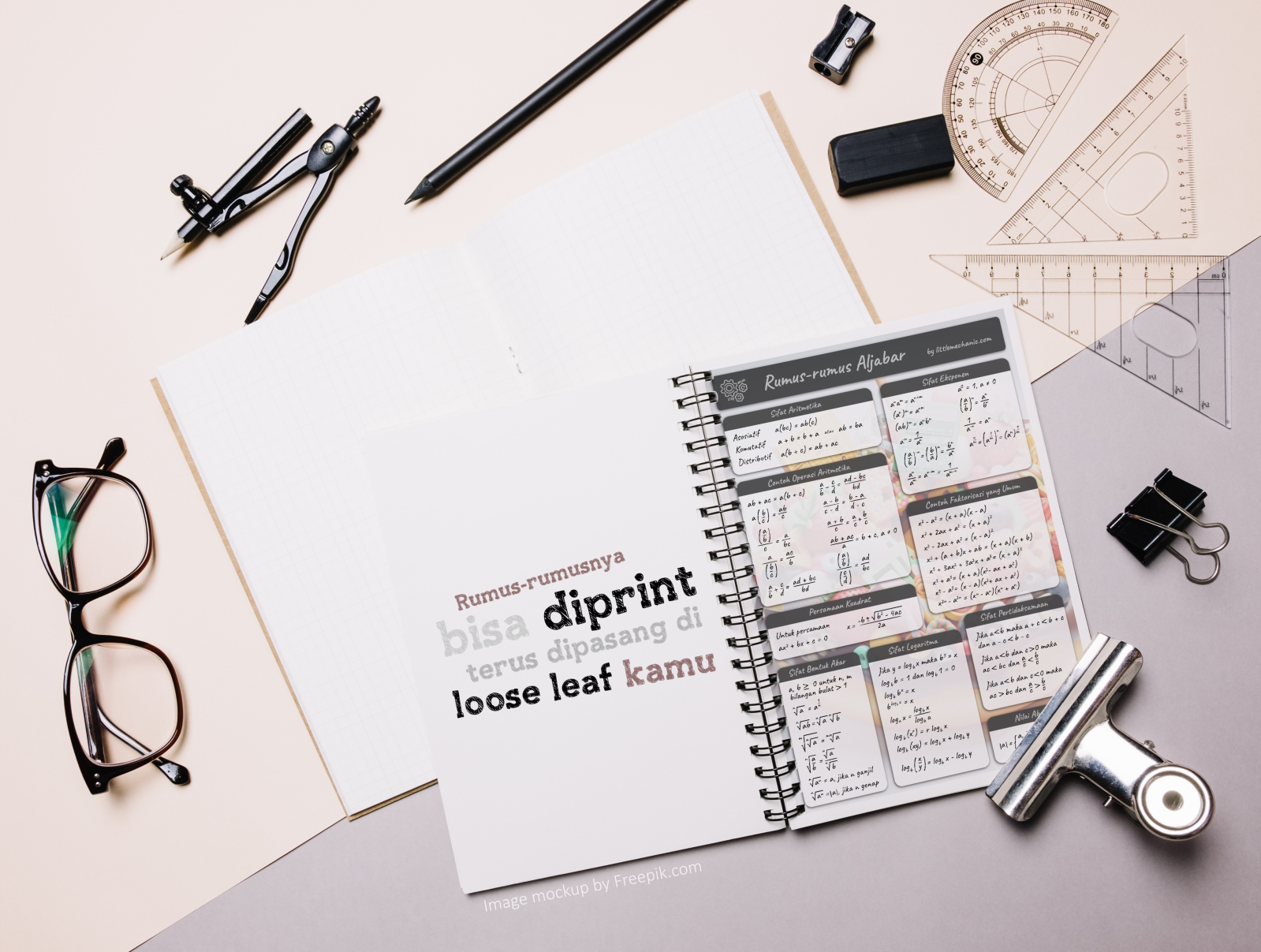 Printable edukasi matematika, rumus aljabar, geometri, trigonometri, kalkulus
