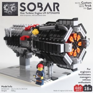 image of custom lego gas turbine engine