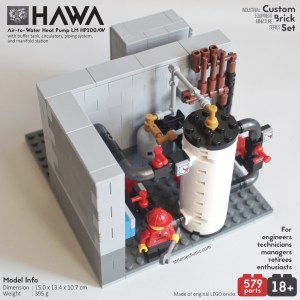 image of custom lego air to water heat pump