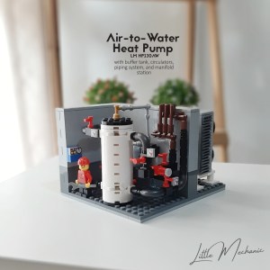 image of custom lego air to water heat pump