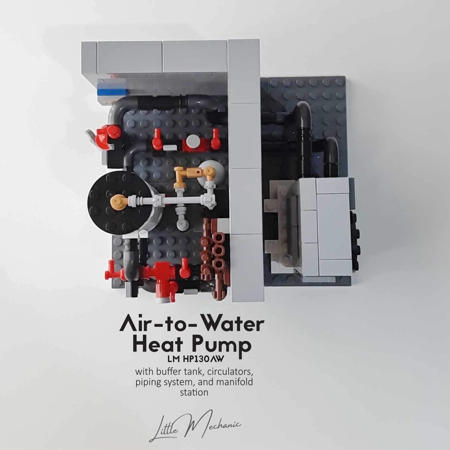 image of custom lego air to water heat pump