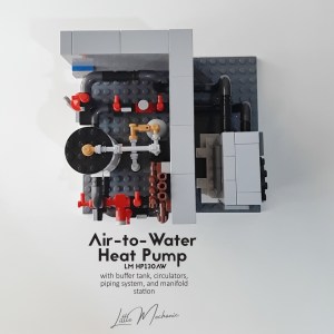 image of custom lego air to water heat pump
