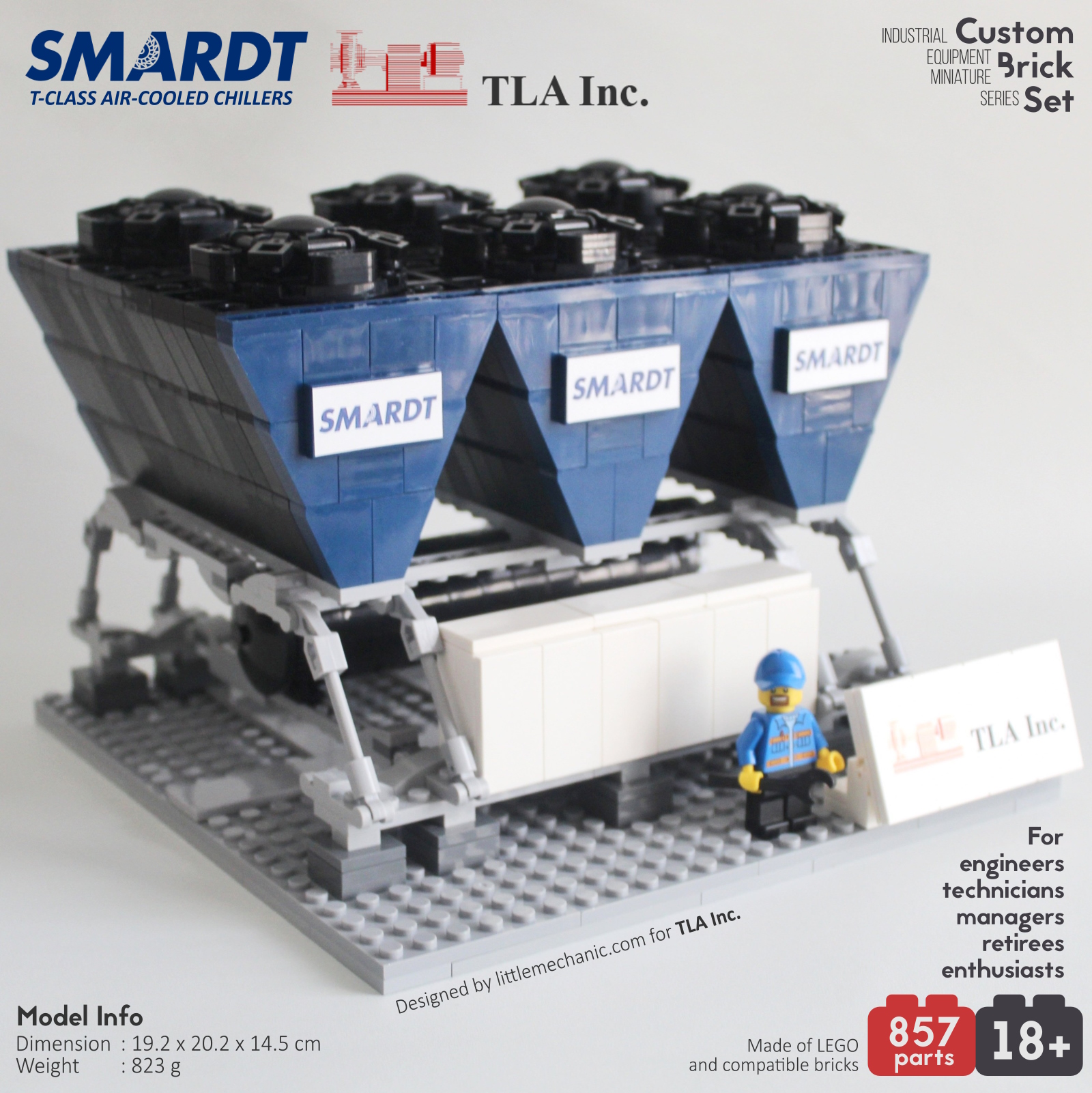 Image of t-class air-cooled chiller custom lego set