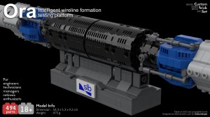 Image of Ora intelligent wireline formation testing platform custom lego set, downhole packer lego