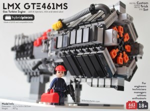 image of custom lego gas turbine engine