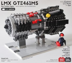 image of custom lego gas turbine engine