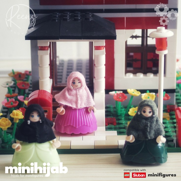 minihijab, hijab or jilbab for sluban or lego minifigure