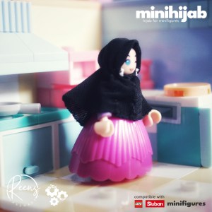 minihijab, hijab or jilbab for sluban or lego minifigure