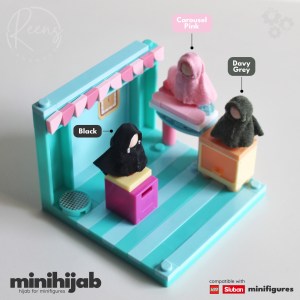 minihijab, hijab or jilbab for sluban or lego minifigure