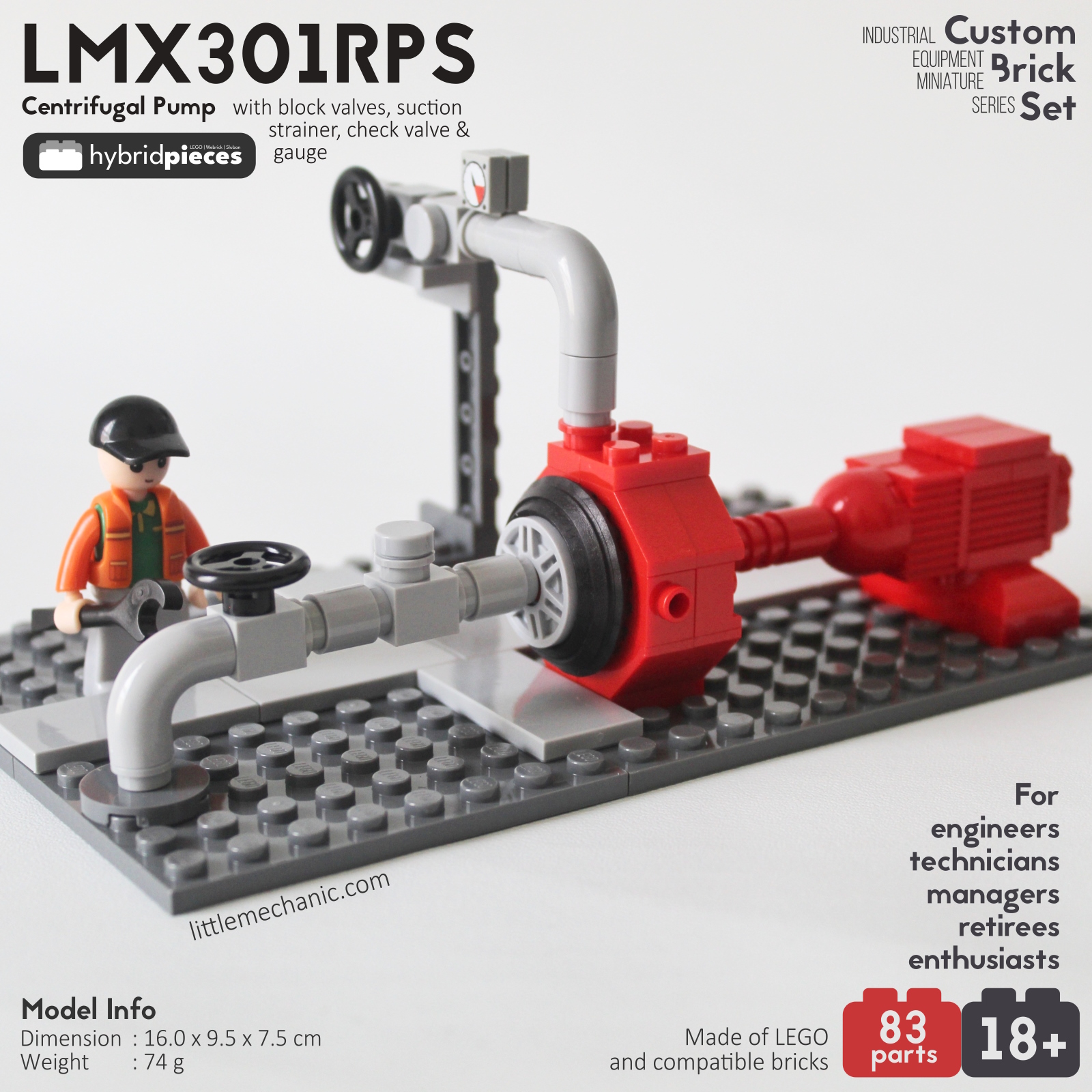 image of centrifugal pump custom lego set