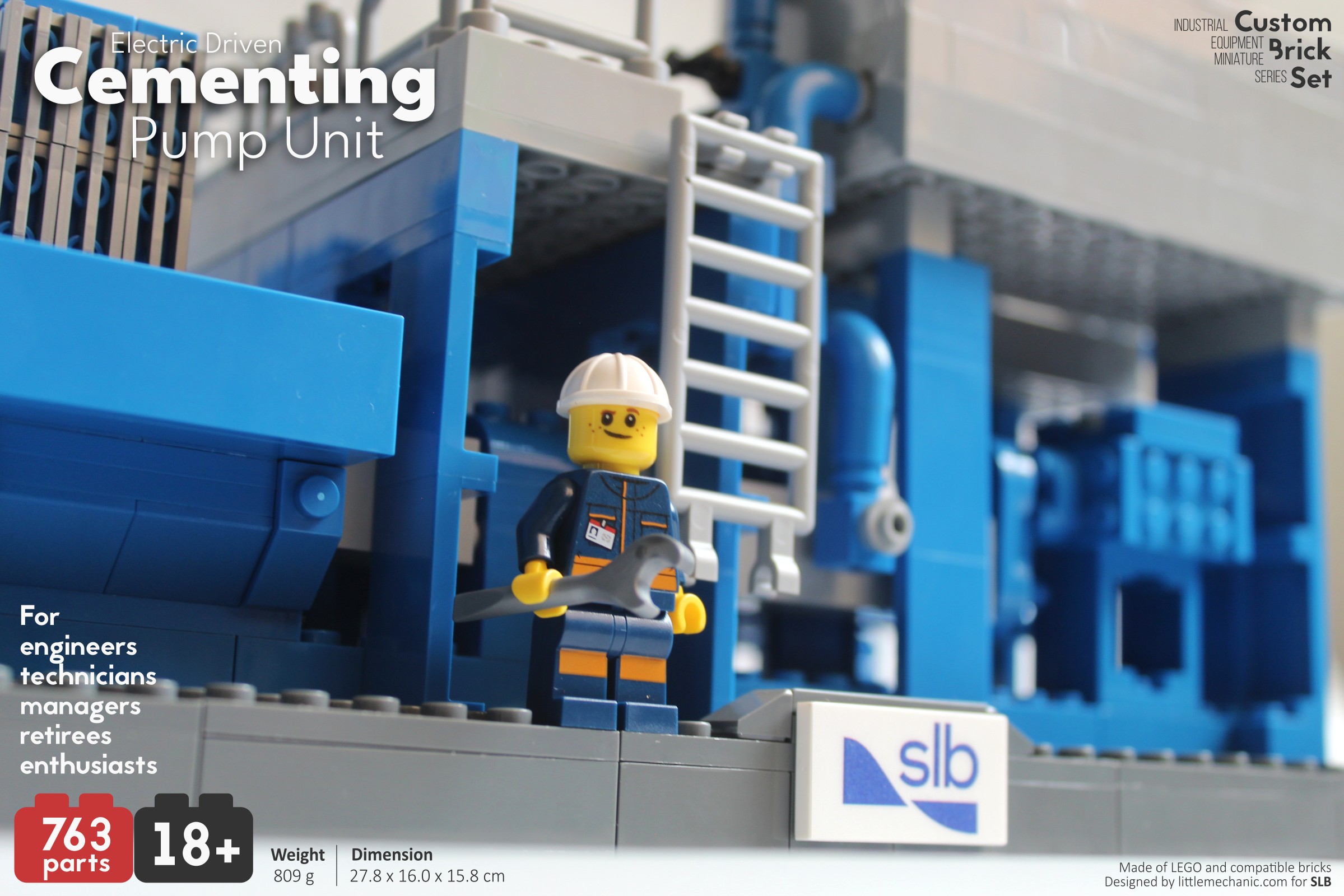 image of cementing pump unit custom lego set