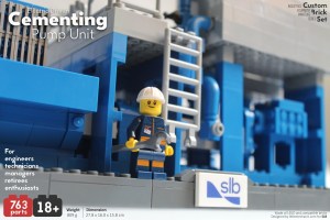 image of cementing pump unit custom lego set