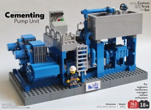 image of cementing pump unit custom lego set