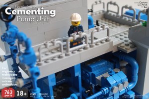 image of cementing pump unit custom lego set