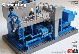 image of cementing pump unit custom lego set