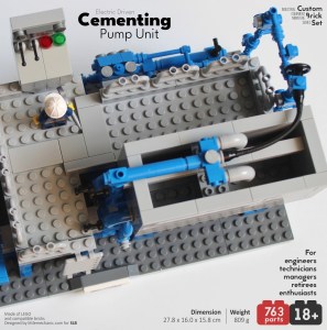 image of cementing pump unit custom lego set