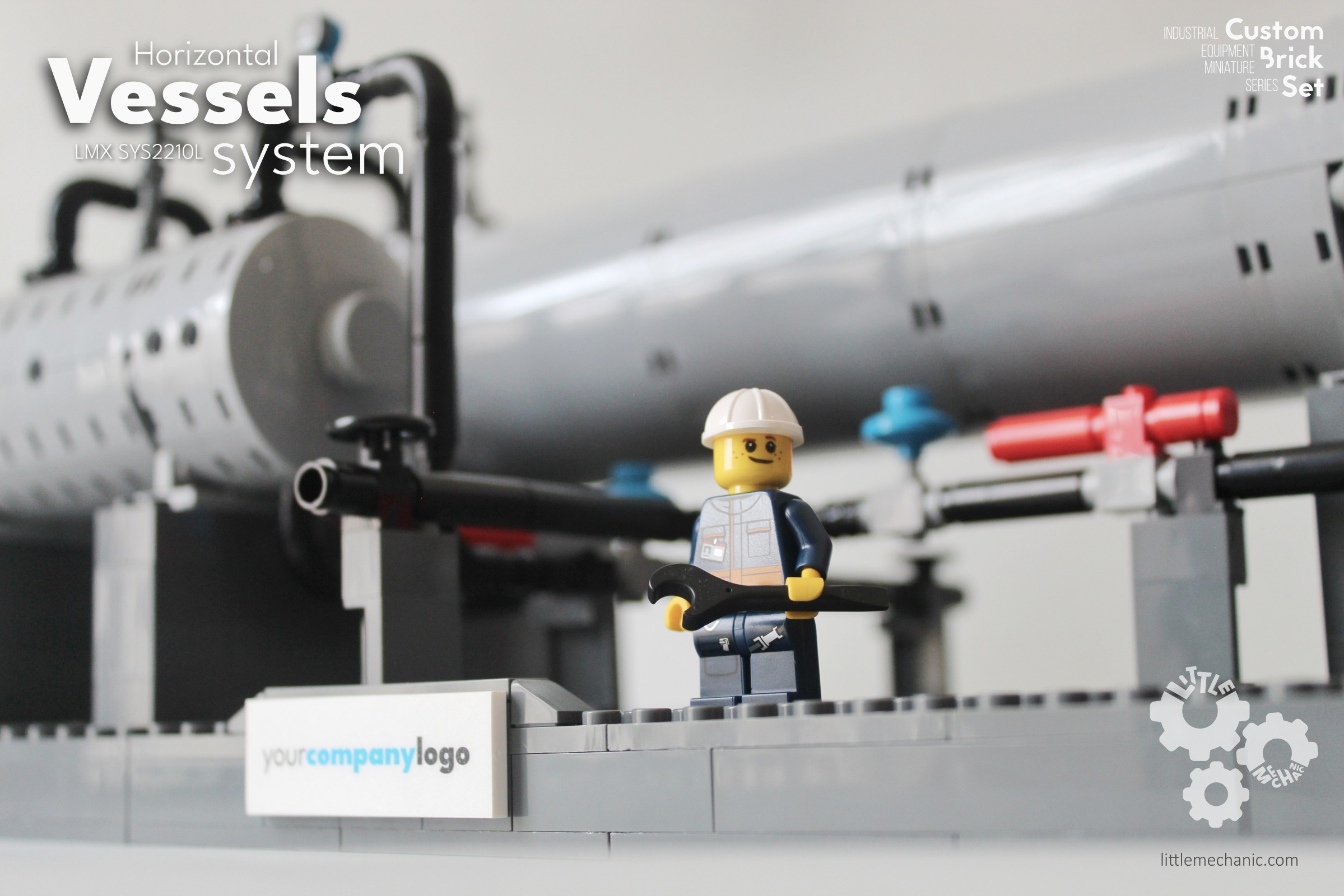 image of horizontal vessels system custom lego set