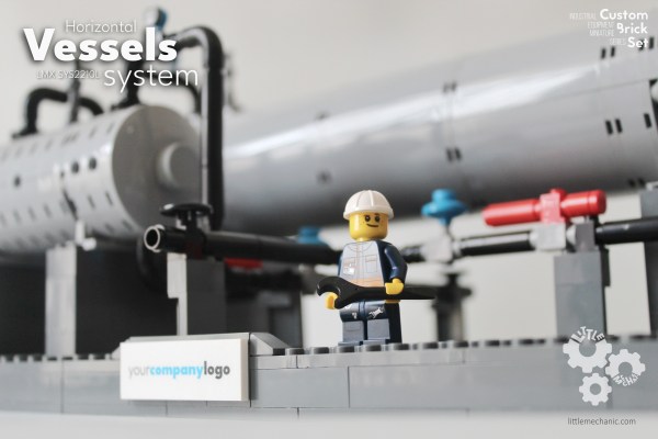 image of horizontal vessels separator system custom lego set