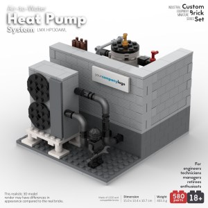image of air to water heat pump custom lego set